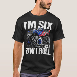『キッズ6歳の怪獣トラック誕生パーティー』 Tシャツ