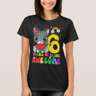 キッズ6歳10代6誕生日ガール素晴らしC Tシャツ