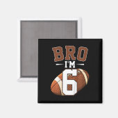 キッズ6誕生日サッカー選手Bro I'm 6年 マグネット (正面/裏面)