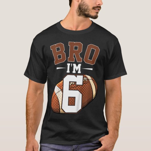 キッズ6誕生日サッカー選手Bro I'm 6年 Tシャツ (正面)