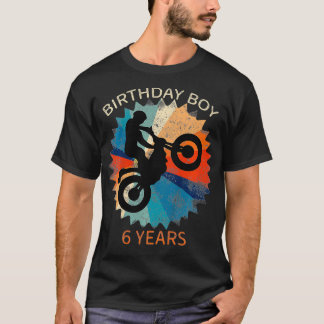 キッズ6誕生日ボーイズMotocross Dirtbike 6年 Tシャツ