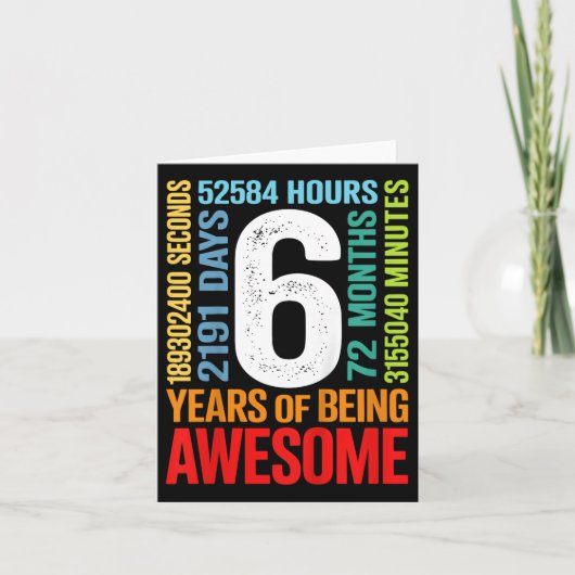 キッズ6誕生日6歳72カ月の男の子 カード (正面)