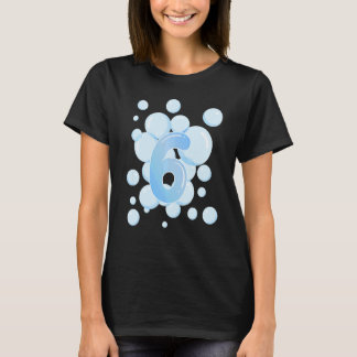 キッズ6th誕生日バブルをテーマにした誕生日パーティー tシャツ