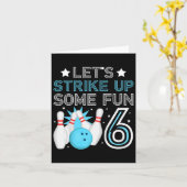 キッズ6th誕生日パーティーボーリング少年6歳の弓 カード (黄色い花)