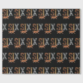 キッズ6th誕生日パーティー動物園タイガー ラッピングペーパー (フラット)