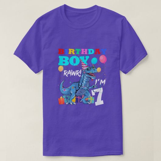 キッズ7年オールドギフト7誕生日少年7誕生日 Tシャツ (デザイン正面)