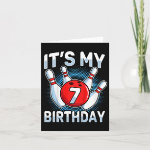 キッズ7歳ボーリング7th誕生日パーティボーイズG カード