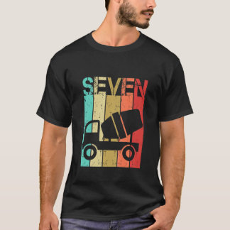 キッズ7歳建築トラック誕生日7th Bi Tシャツ