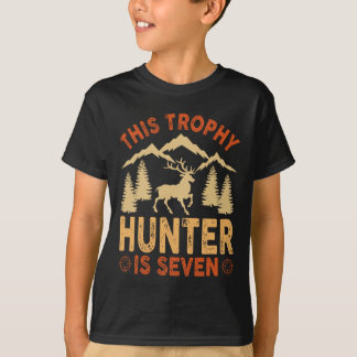 キッズ7歳狩り誕生日パーティダックディアーH Tシャツ