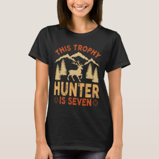 キッズ7歳狩り誕生日パーティダックディアーH Tシャツ