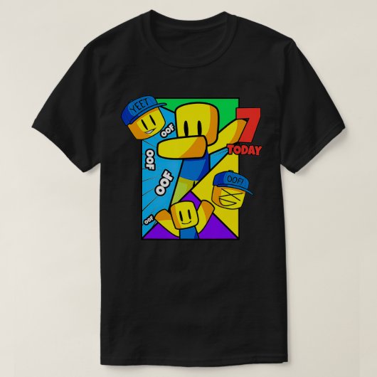 キッズ7歳7誕生日男の子ダビングNoobガム Tシャツ (デザイン正面)