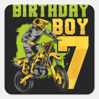 キッズ7誕生日ギフトパーティーモトクロスダートバイク スクエアシール