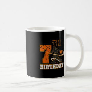 キッズ7誕生日バスケットボールキッズボーイズメンズスポーツ コーヒーマグカップ