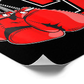 キッズ7誕生日ボクシング少年7歳ボクサーデイ ポスター (角)