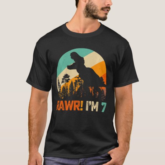 キッズ7誕生日少年レックス7歳の息子 Tシャツ (正面)