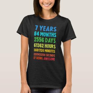 キッズ7誕生日7歳ヴィンテージレトロ84月 Tシャツ