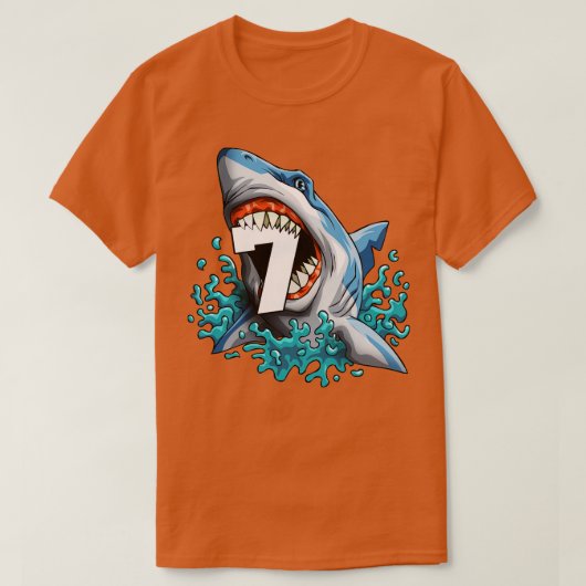 キッズ7th誕生日男おもしろい子7歳誕生日 tシャツ (デザイン正面)