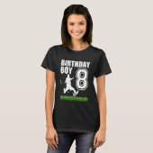 キッズ8歳サッカー誕生日パーティーテーマ8th Fo Tシャツ (正面フル)