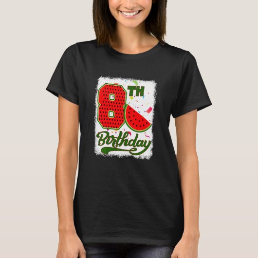 キッズ8歳スイカ熱帯果実8位B Tシャツ (正面)