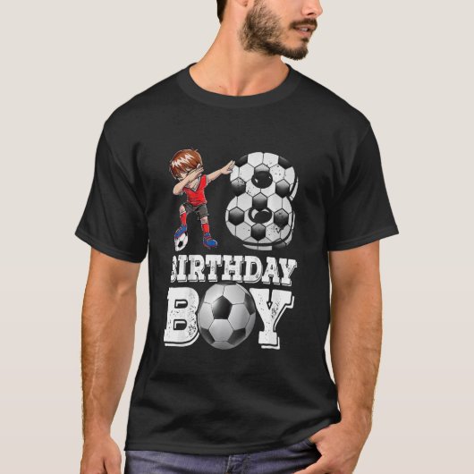 キッズ8歳ダビング少年サッカー選手8位 Tシャツ (正面)