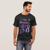 キッズ8誕生日マーメイド8歳の海テーマ Tシャツ (正面フル)