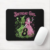キッズ8誕生日魔女ピンクと緑8歳 マウスパッド (マウス)