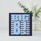 キッズ8誕生日8歳スクエアモダン 招待状 (スタンド正面)