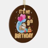 キッズ9年オールドスロッス9th誕生日ガールパーティー セラミックオーナメント (右)