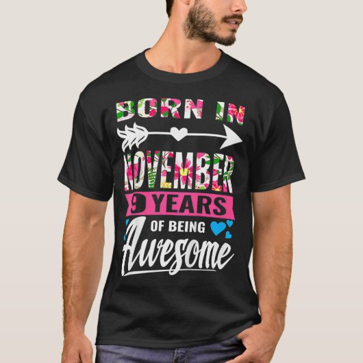 キッズ9年誕生日女子生まれ10歳でかわいい Tシャツ (正面)