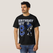 キッズ9歳アイスホッケーをテーマにした誕生日パーティー9 Tシャツ (正面フル)