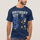 キッズ9歳アイスホッケーをテーマにした誕生日パーティー Tシャツ (正面)