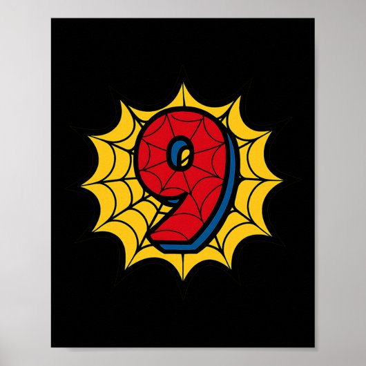 キッズ9誕生日スパイダーテーマパーティー9歳Bo ポスター (正面)