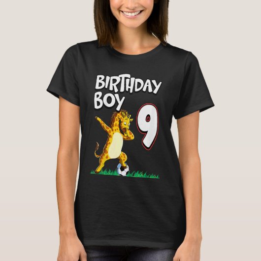 キッズ9誕生日ボーイサッカー1 Tシャツ (正面)