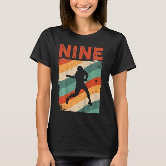 キッズ9誕生日レトロ野球9歳の少年G Tシャツ (正面)