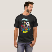 キッズ9誕生日列車少年蒸気機関車I'm Tシャツ (正面フル)