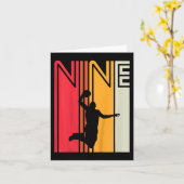 キッズ9th誕生日バスケットボールオーバー9歳Ret カード (黄色い花)