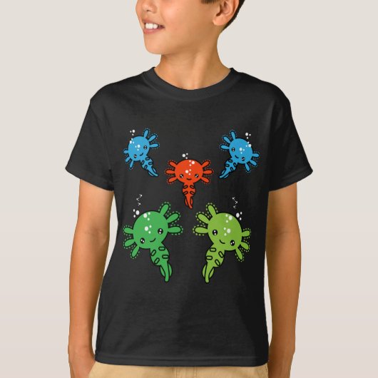 キッズ アクソトル サラマンダー Tシャツ (正面)