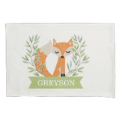 キッズ·ウッドラパーソナライズされたンド·ピローケース- 「キツネズ」 枕カバー (正面)