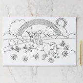 『キッズ·カラー·ミー·ユニコーン·レインボー』 ペーパーパッド (インサイチュ)