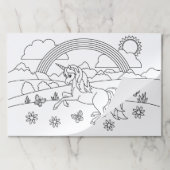 『キッズ·カラー·ミー·ユニコーン·レインボー』 ペーパーパッド (折り畳み)