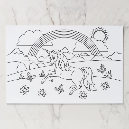 『キッズ·カラー·ミー·ユニコーン·レインボー』 ペーパーパッド (正面)