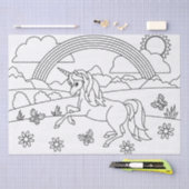 『キッズ·カラー·ミー·ユニコーン·レインボー』 薄葉紙 (クラフト)