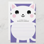 キッズ·キティ·キャットかわいい文房具 便箋 (正面/裏面)