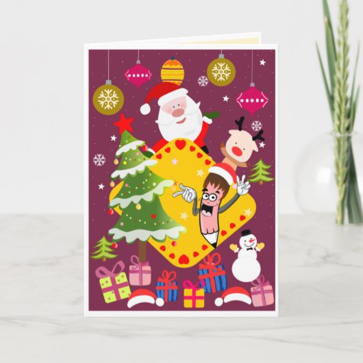 キッズ·クリスマス·カード対話型カード シーズンカード (正面)