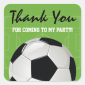 キッズ サッカー 誕生日パーティー スクエアシール (正面)