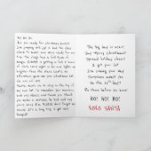 キッズ・サンタ・おもしろいのクリスマスカードメッセージと詩 シーズンカード (内部)