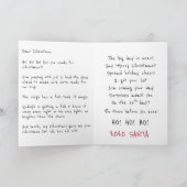 キッズ·サンタ·おもしろい·クリスマス·カードのメッセージと詩 シーズンカード (内部)