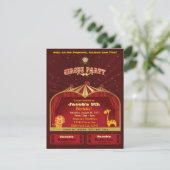 キッズ·サーカス·バースデー·パーティーの招待 招待状 (スタンド正面)