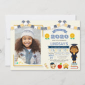 キッズ·スクール卒業写真 招待状 (正面)