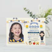 キッズ·スクール卒業写真 招待状 (スタンド正面)